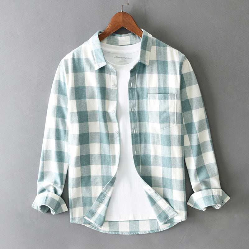 Plaid Cotton Button-Down - Shirt CASA LARO MEN