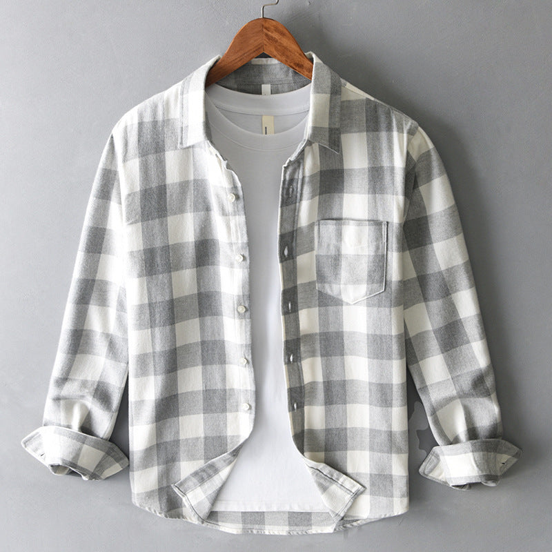 Plaid Cotton Button-Down - Shirt CASA LARO MEN