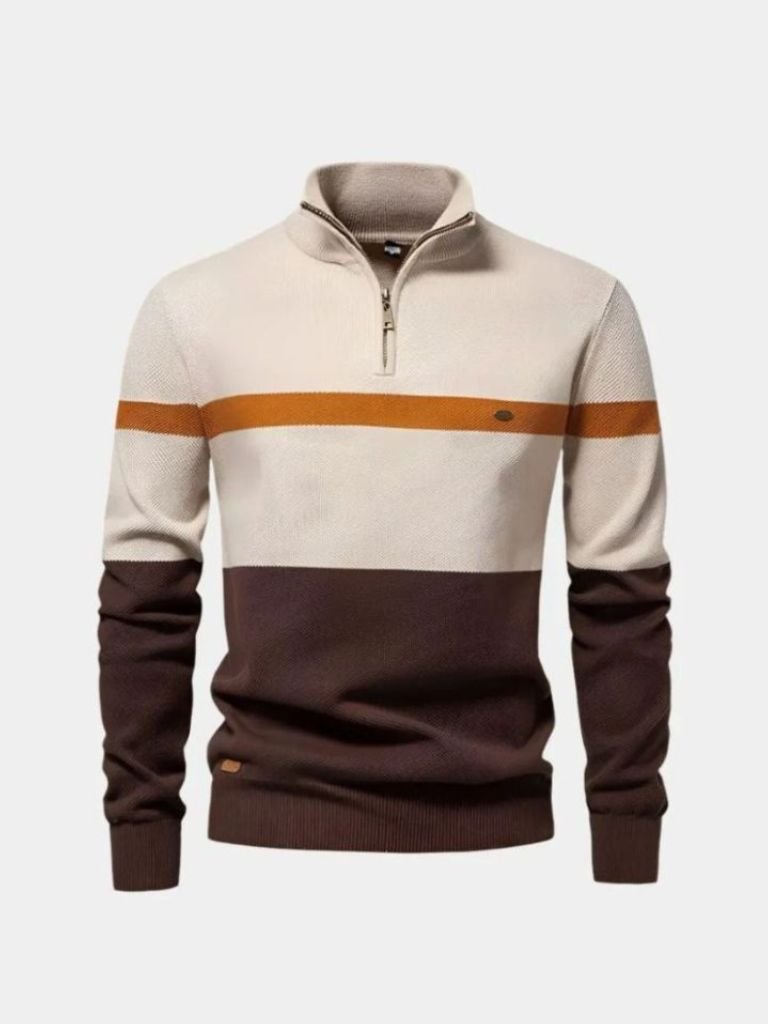 Quarter-Zip Jumper Sweater - Casa  Laro CASA LARO