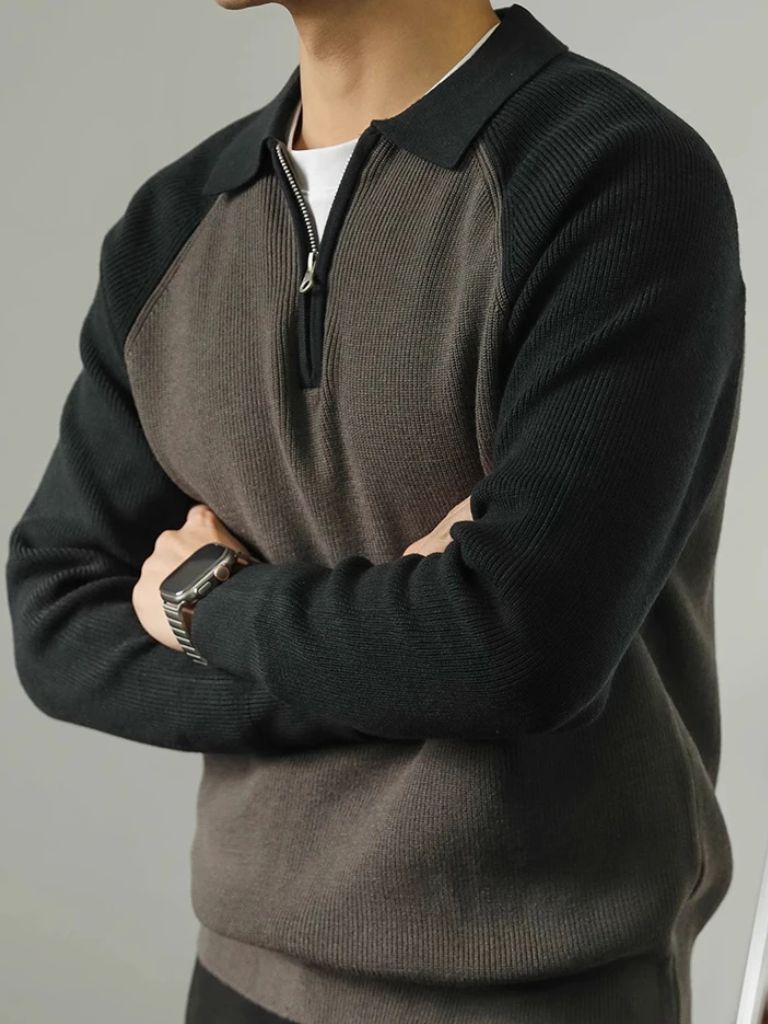 Raglan Quarter Zip Sweater - Casa  Laro CASA LARO