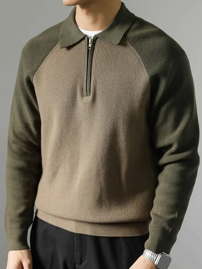 Raglan Quarter Zip Sweater - Casa  Laro CASA LARO