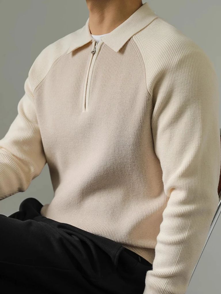 Raglan Quarter Zip Sweater - Casa  Laro CASA LARO