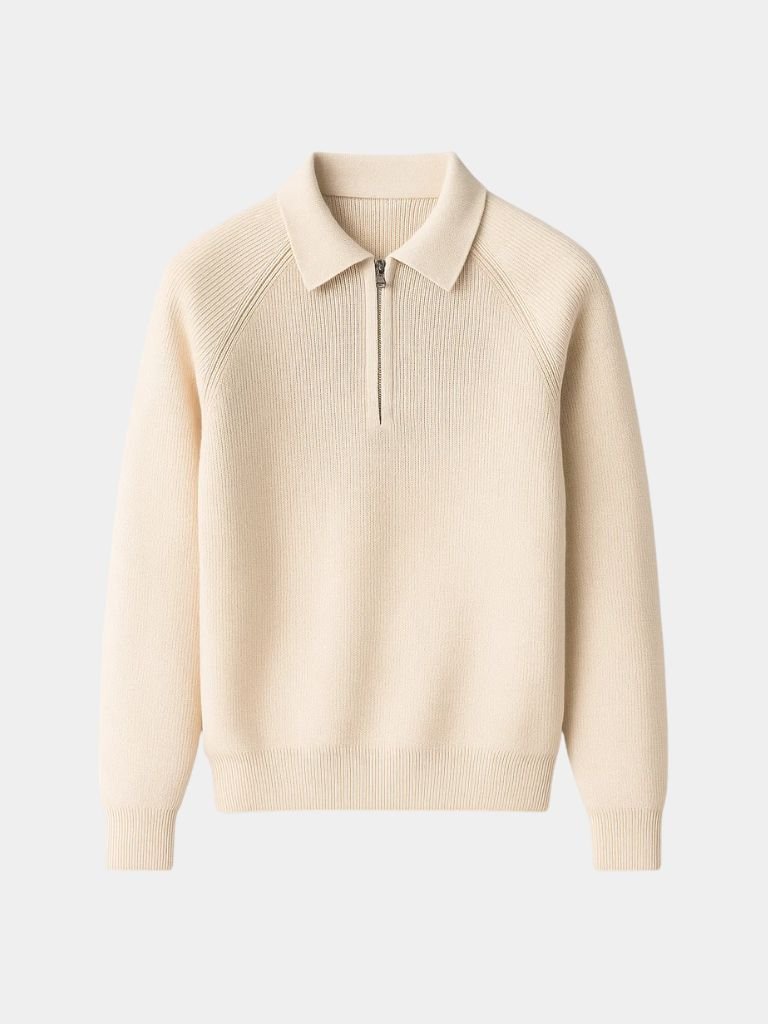Raglan Quarter Zip Sweater - Casa  Laro CASA LARO