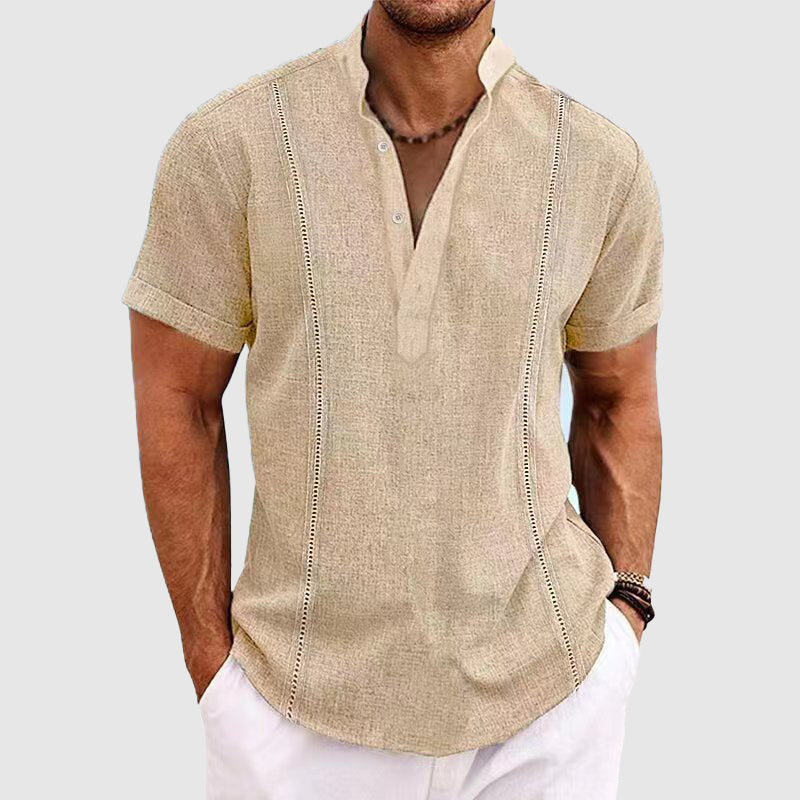 Relaxed Linen Button-Down - Shirt CASA LARO MEN