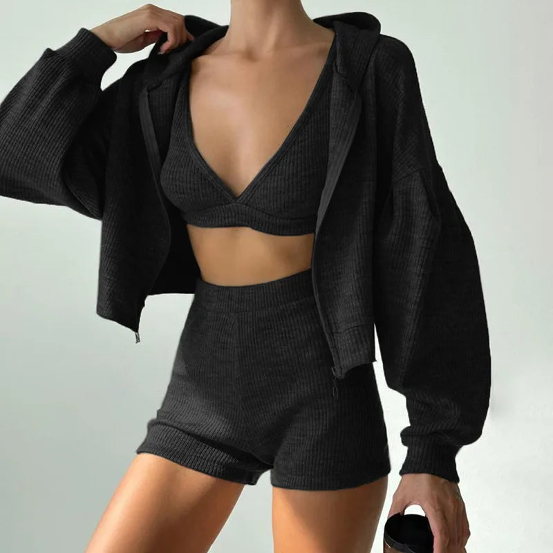 Ribbed Knit Loungewear - Two-Piece Set CASA LARO