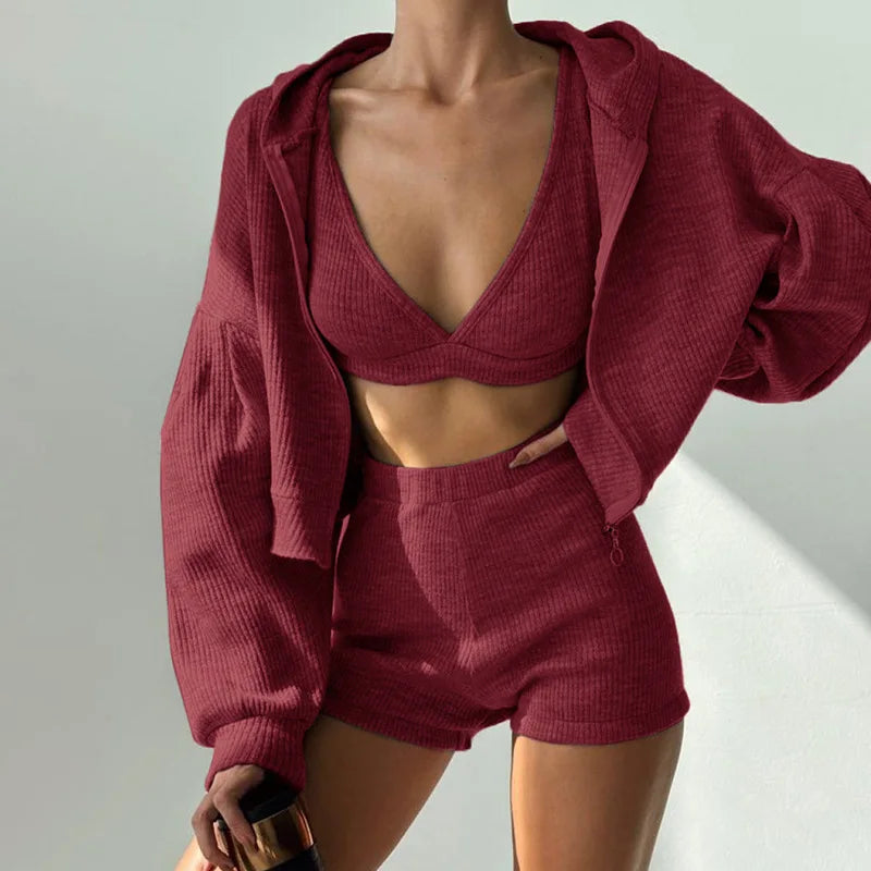 Ribbed Knit Loungewear - Two-Piece Set CASA LARO