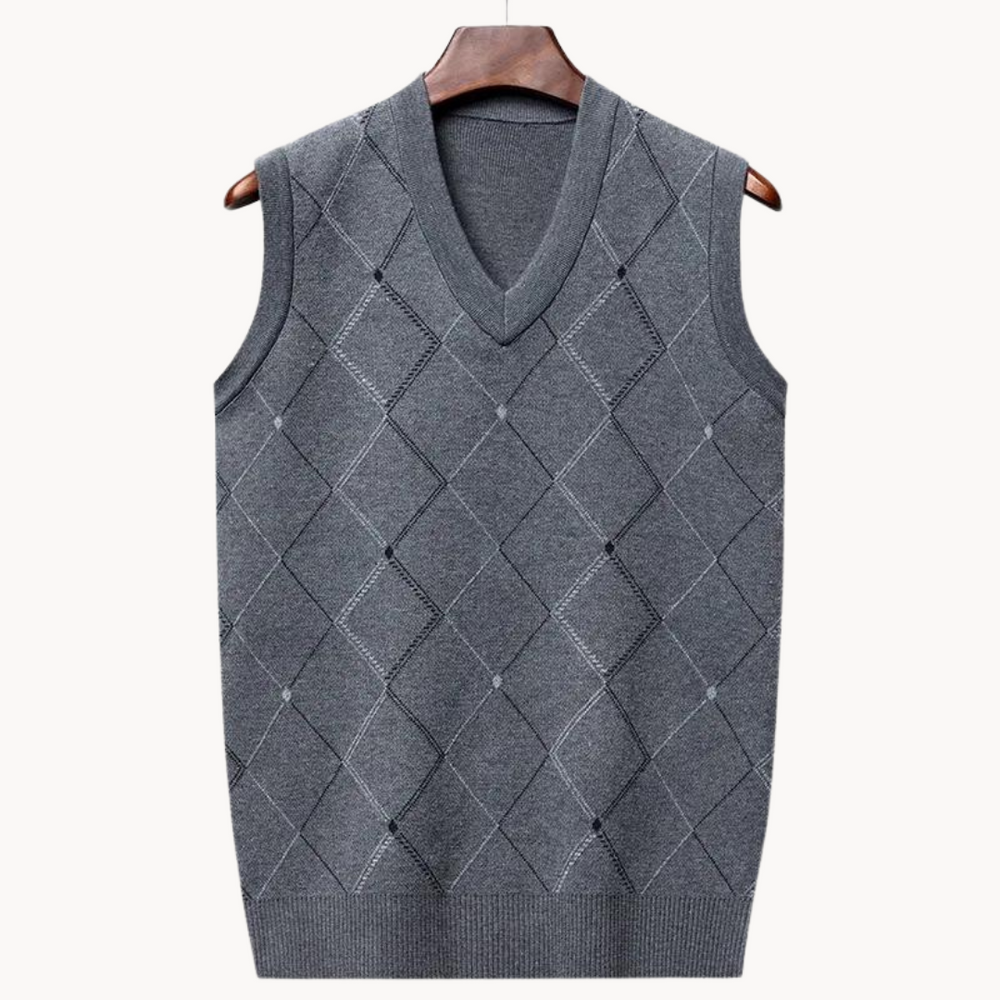 Ribbed Knit Vest - Sweater CASA LARO MEN