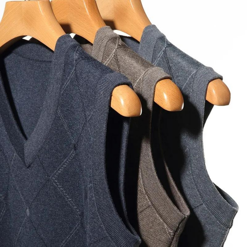 Ribbed Knit Vest - Sweater CASA LARO MEN