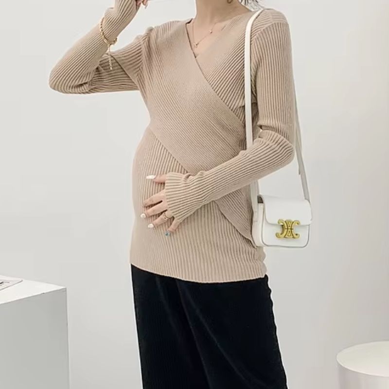 Ribbed Maternity Pullover - Sweater CASA LARO