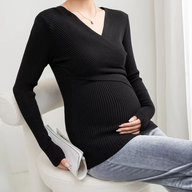 Ribbed Maternity Pullover - Sweater CASA LARO