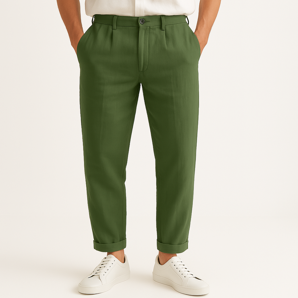 Riviera Linen Straight-Cut - Pants CASA LARO