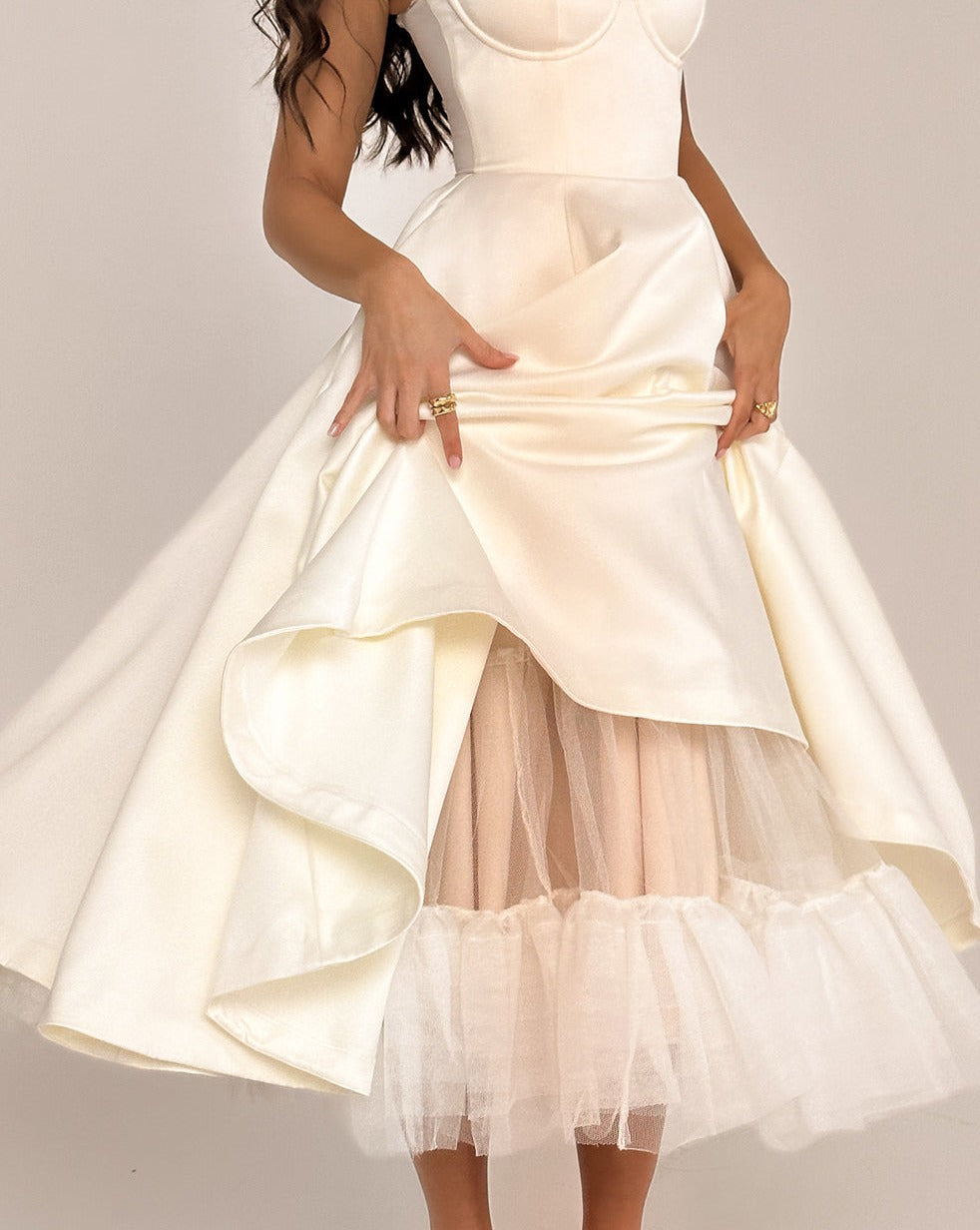 Satin Slip Verona Bellezza - Midi Dress CASA LARO