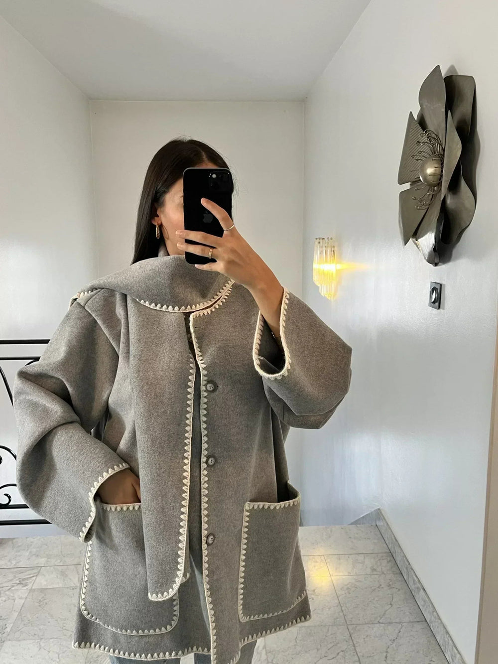 Scarf Collar - Coat CASA LARO