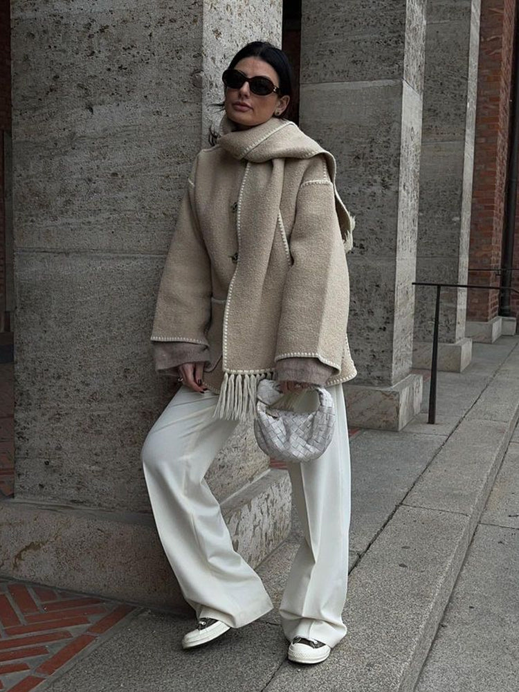 Scarf Collar - Coat CASA LARO