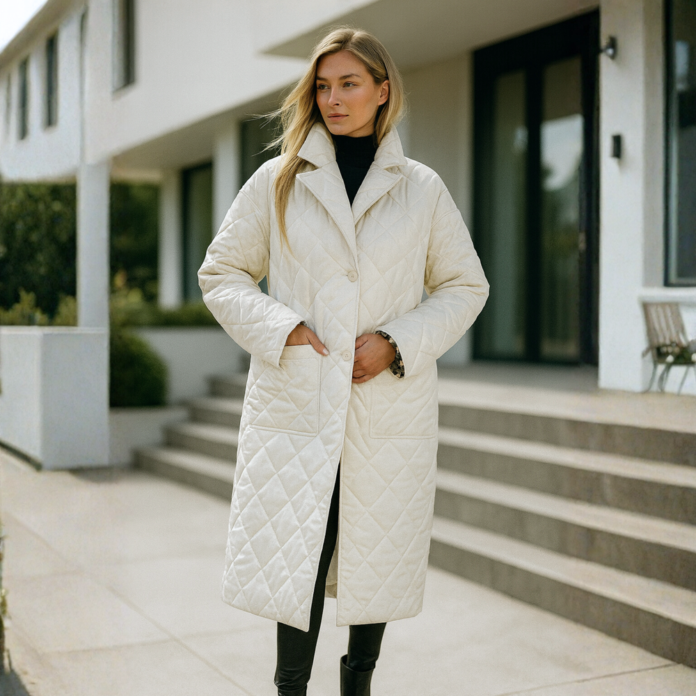 Shanaia - Quilted Coat with Leopard Lining CASA LARO WOMEN