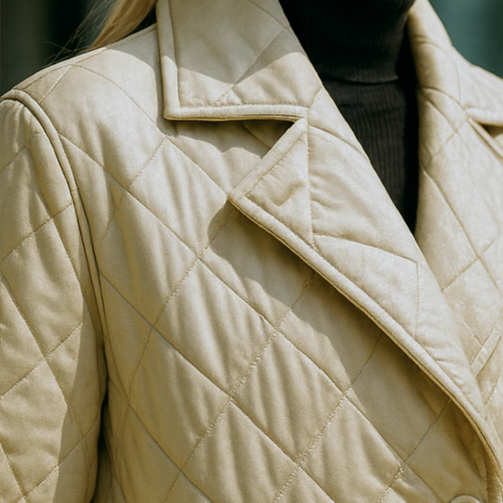 Shanaia - Quilted Coat with Leopard Lining CASA LARO WOMEN