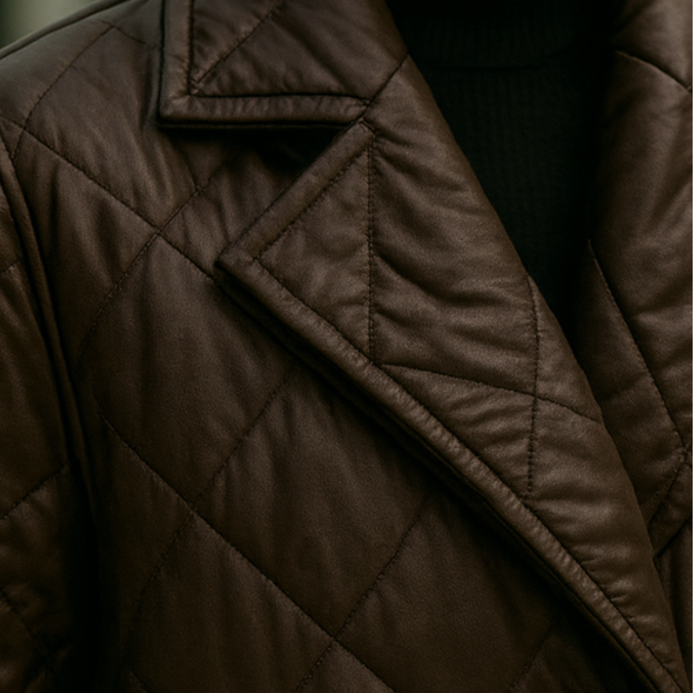 Shanaia - Quilted Coat with Leopard Lining CASA LARO WOMEN