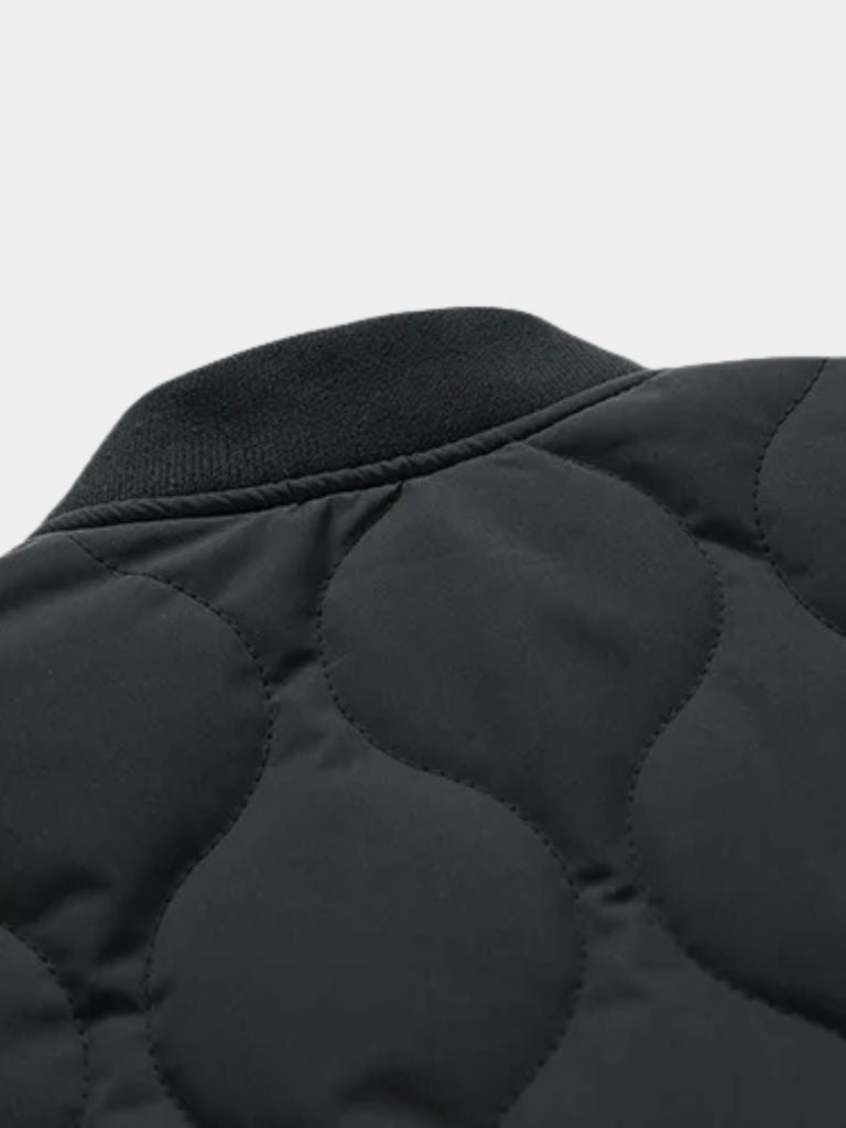 Sherpa Sleeves Padded Bomber Jacket - Casa  Laro CASA LARO