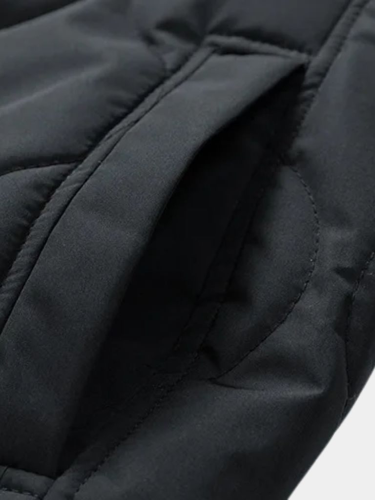 Sherpa Sleeves Padded Bomber Jacket - Casa  Laro CASA LARO