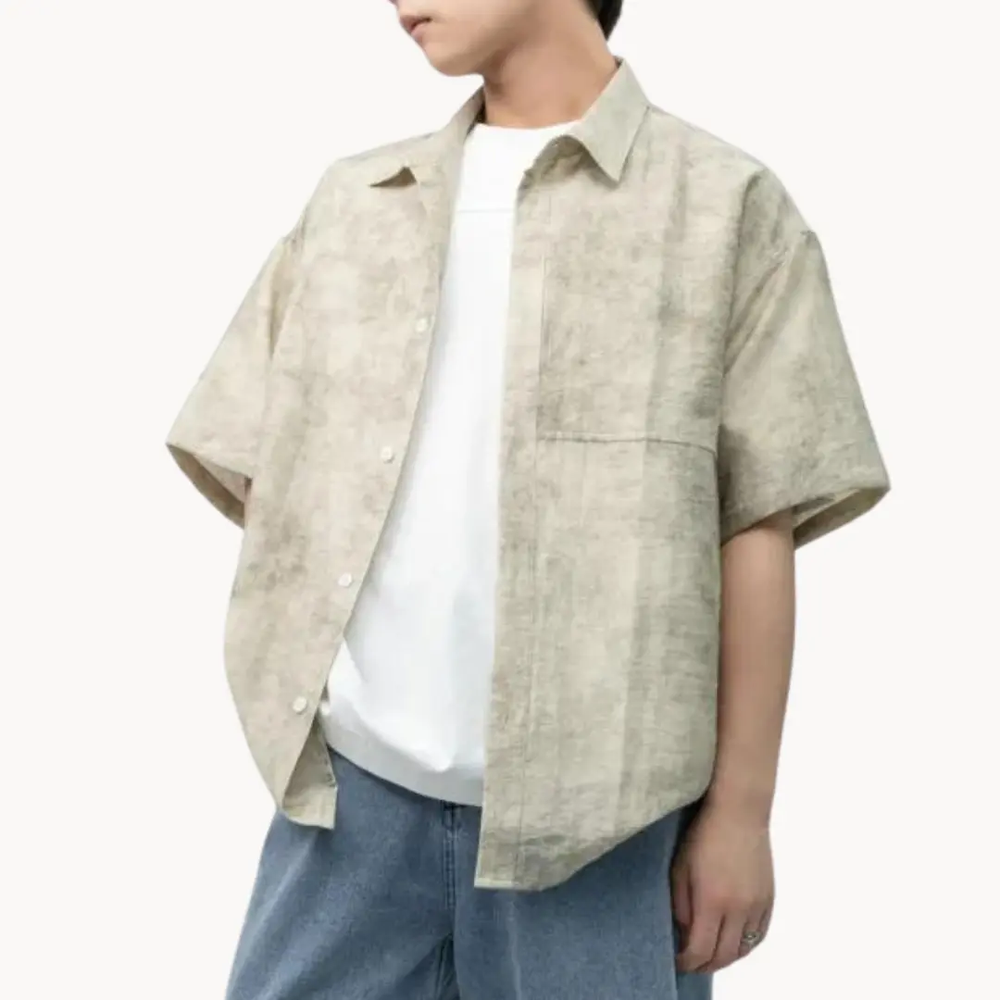Soft Linen Camp Collar - Shirt CASA LARO