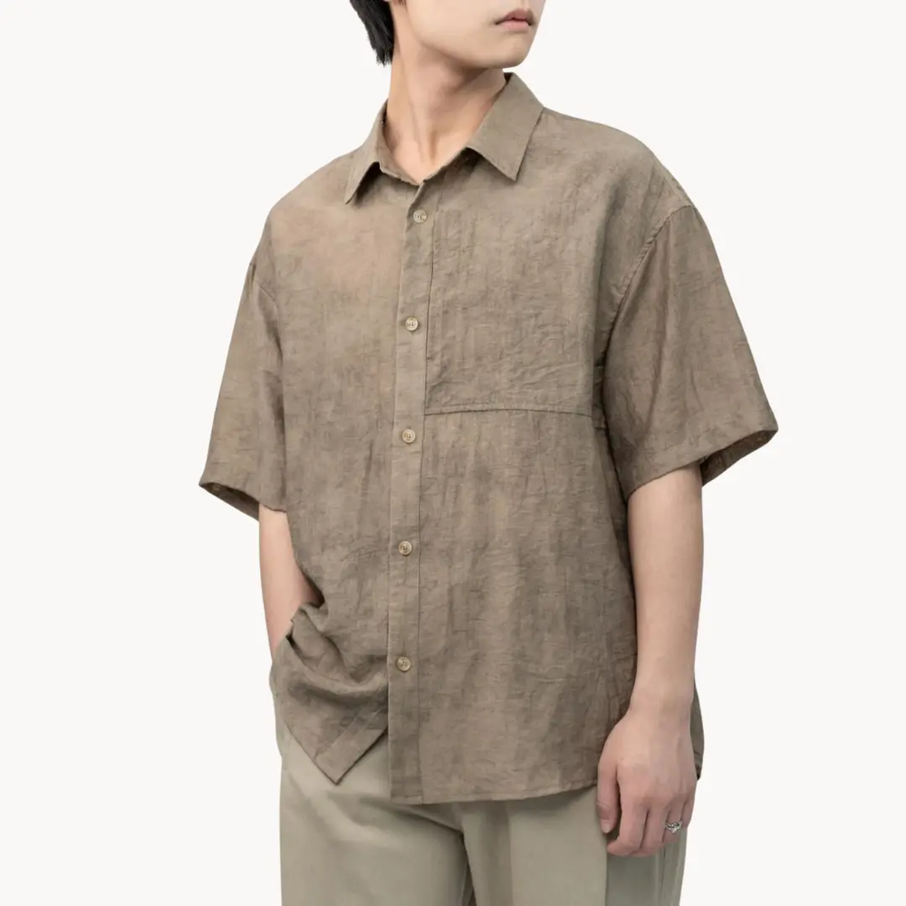 Soft Linen Camp Collar - Shirt CASA LARO