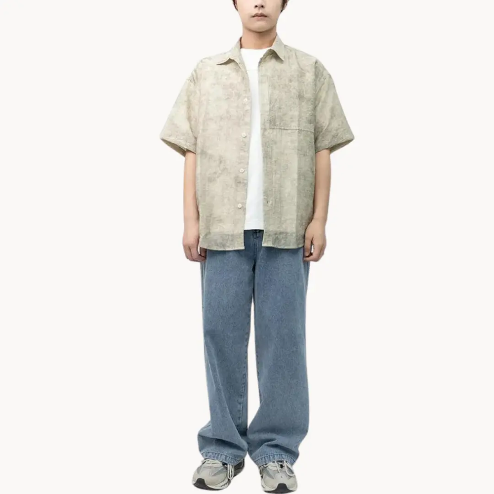 Soft Linen Camp Collar - Shirt CASA LARO