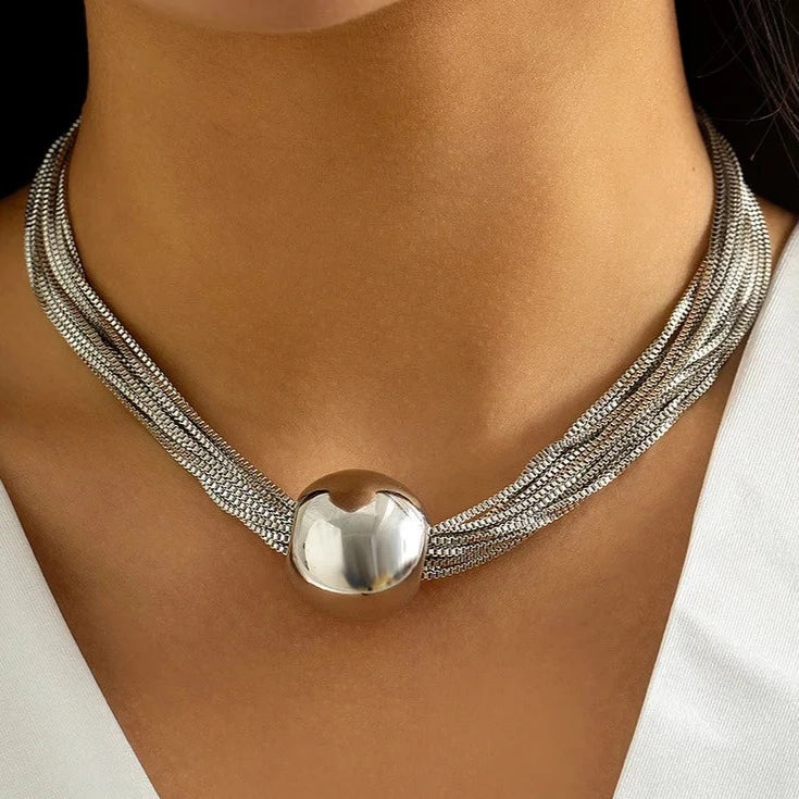 Sterling Silver Moon Drop Pendant - Necklace CASA LARO