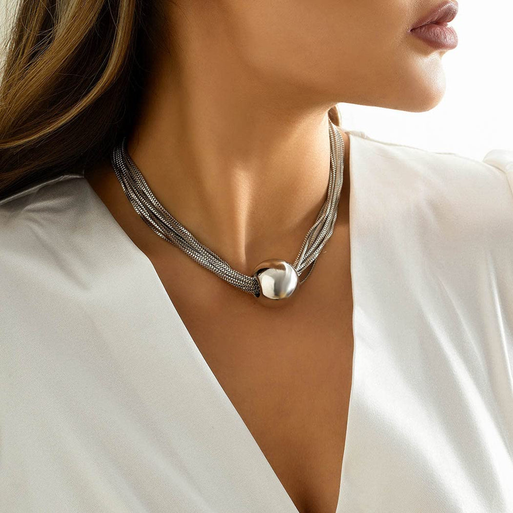 Sterling Silver Moon Drop Pendant - Necklace CASA LARO
