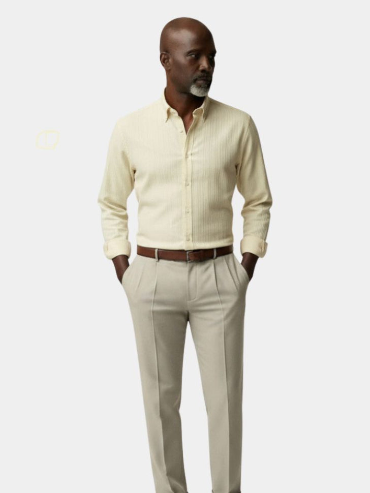 Striped Button Down Seersucker Shirt - Casa  Laro CASA LARO