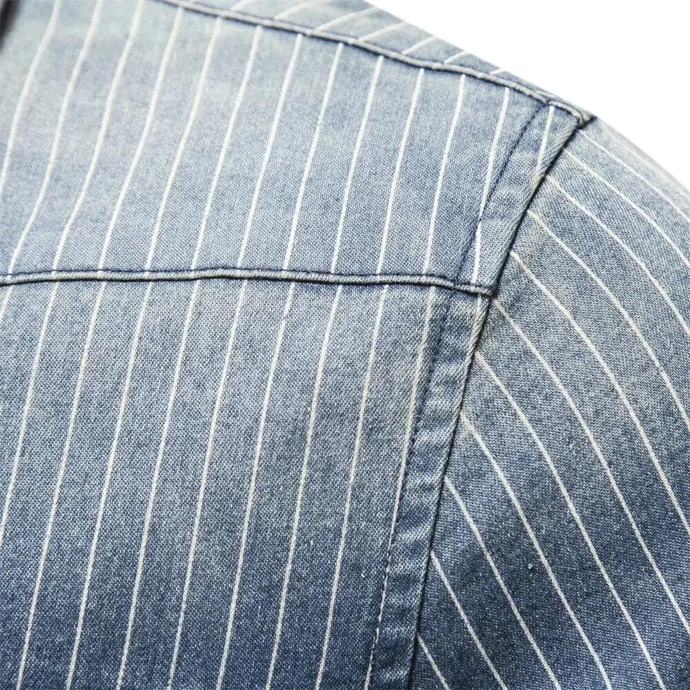 Striped Denim Button-Up - Shirt CASA LARO
