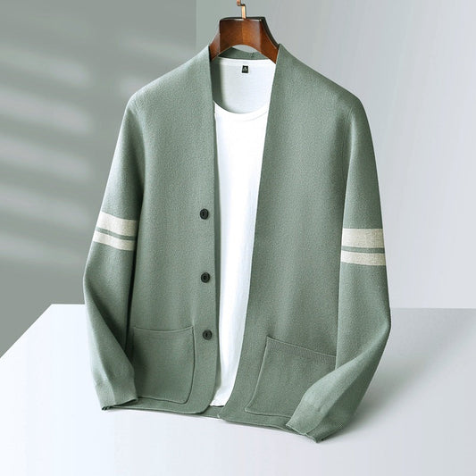 Striped Knit Open Front - Cardigan CASA LARO MEN