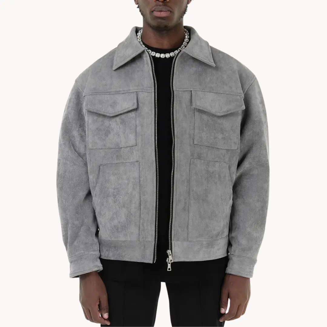 Suede Zip-Collar - Jacket CASA LARO