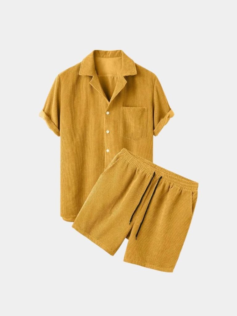 Summer Corduroy Set Shorts and Shirt - Casa  Laro CASA LARO