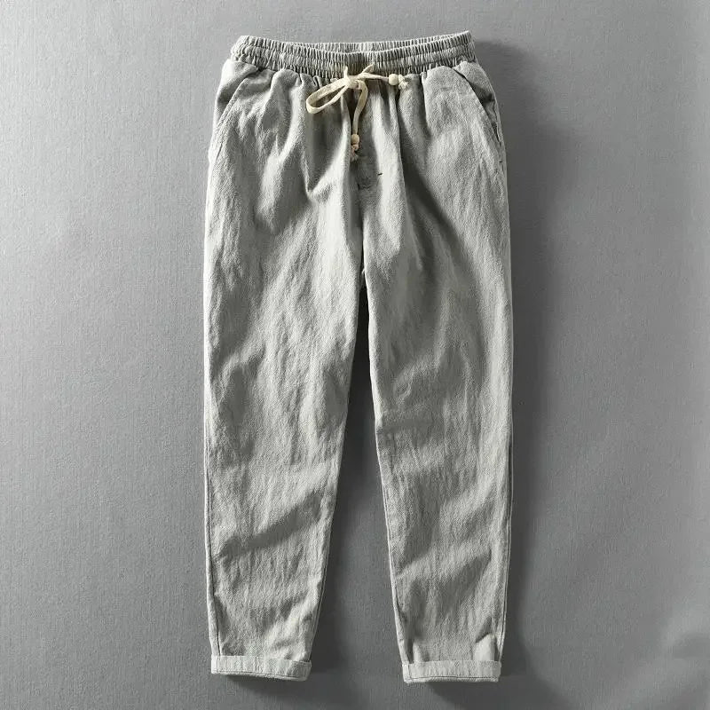 Tailored Linen Straight-Leg - Trousers CASA LARO MEN