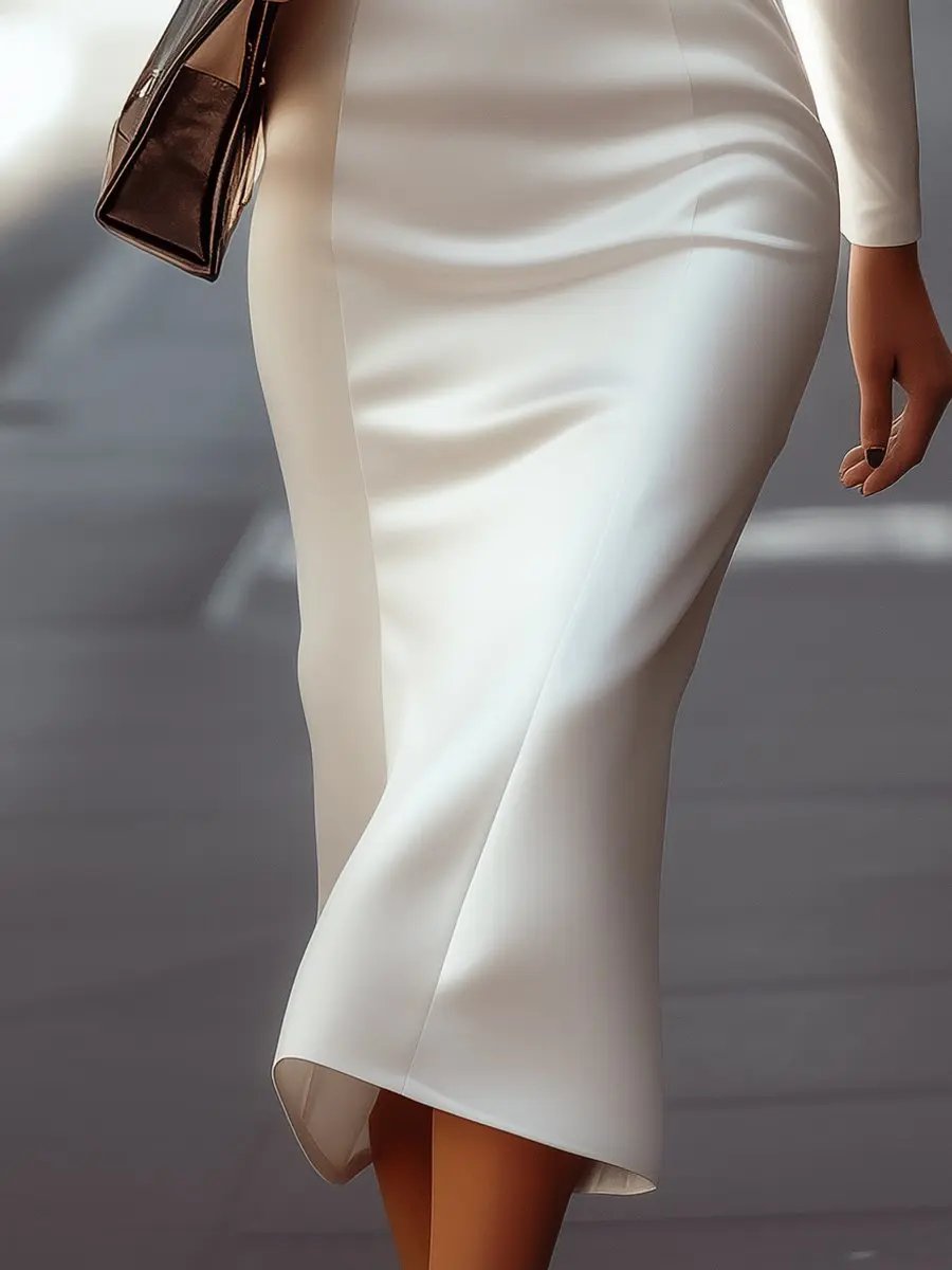 Tailored White Blazer Dress, Structured Elegance - Mini Dress CASA LARO