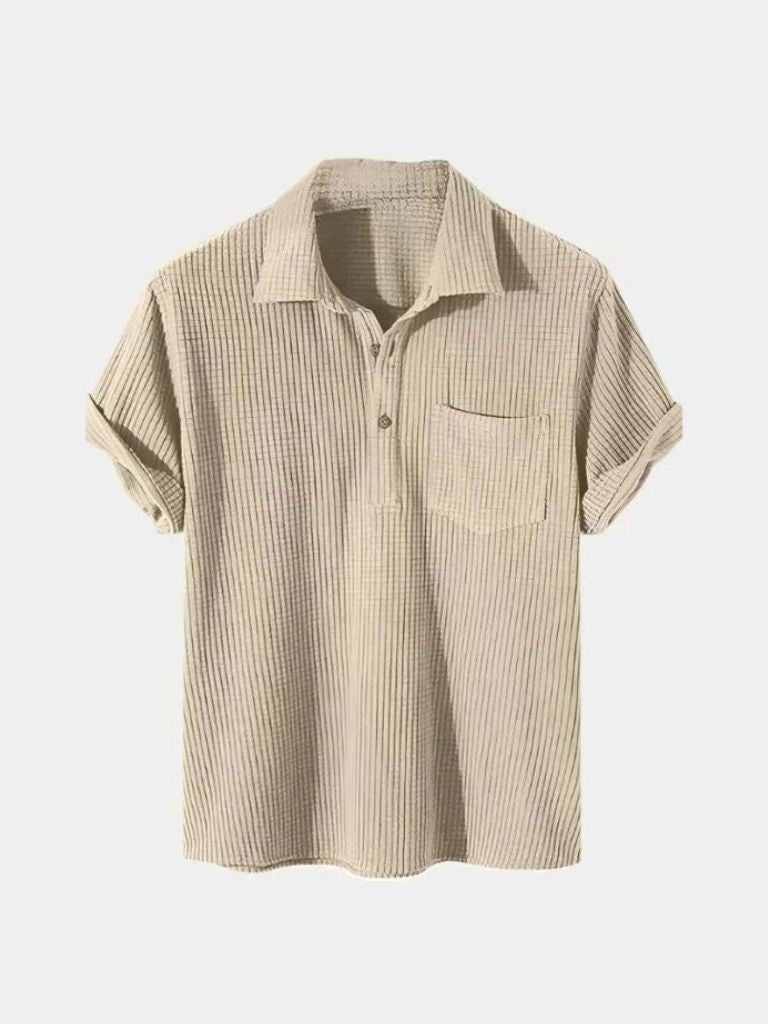 Textured Short Sleeve Shirt - Casa  Laro CASA LARO