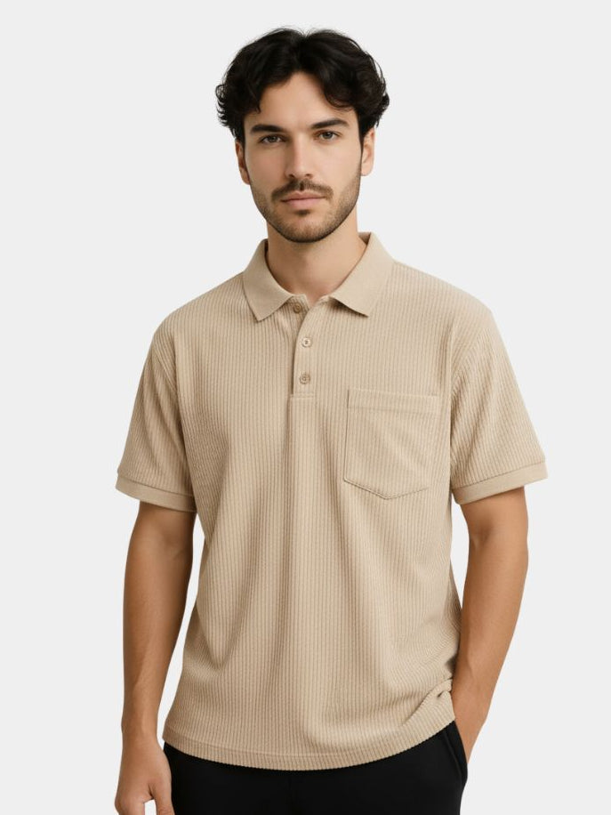 Textured Short Sleeve Shirt - Casa  Laro CASA LARO