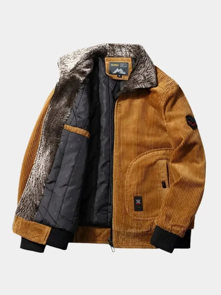 Thermal Windbreaker Corduroy Jacket - Casa  Laro CASA LARO