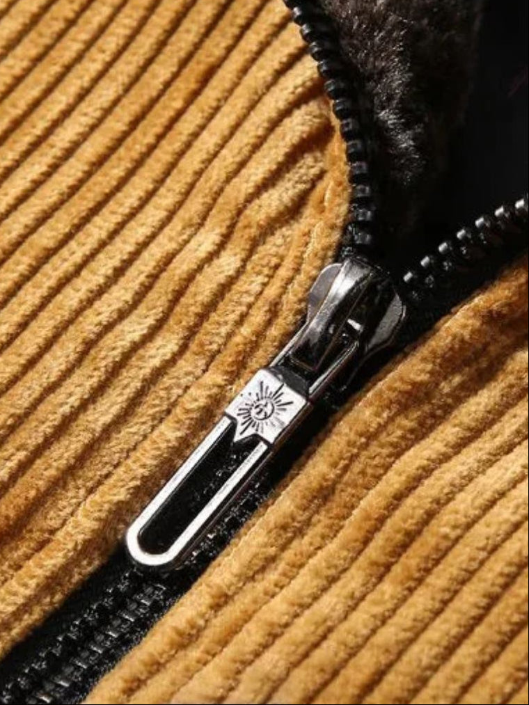 Thermal Windbreaker Corduroy Jacket - Casa  Laro CASA LARO