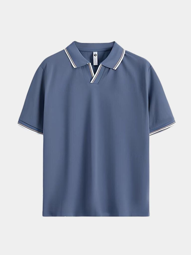 Timeless Black V-Neck Polo - Casa  Laro CASA LARO