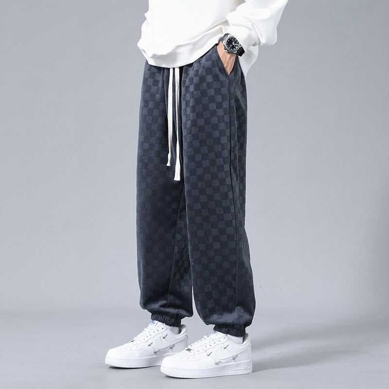 Tone-On-Tone Checked - Joggers CASA LARO MEN