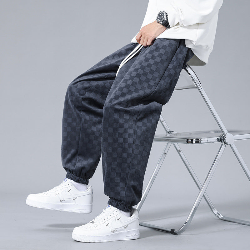 Tone-On-Tone Checked - Joggers CASA LARO MEN