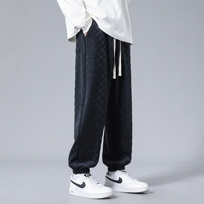 Tone-On-Tone Checked - Joggers CASA LARO MEN