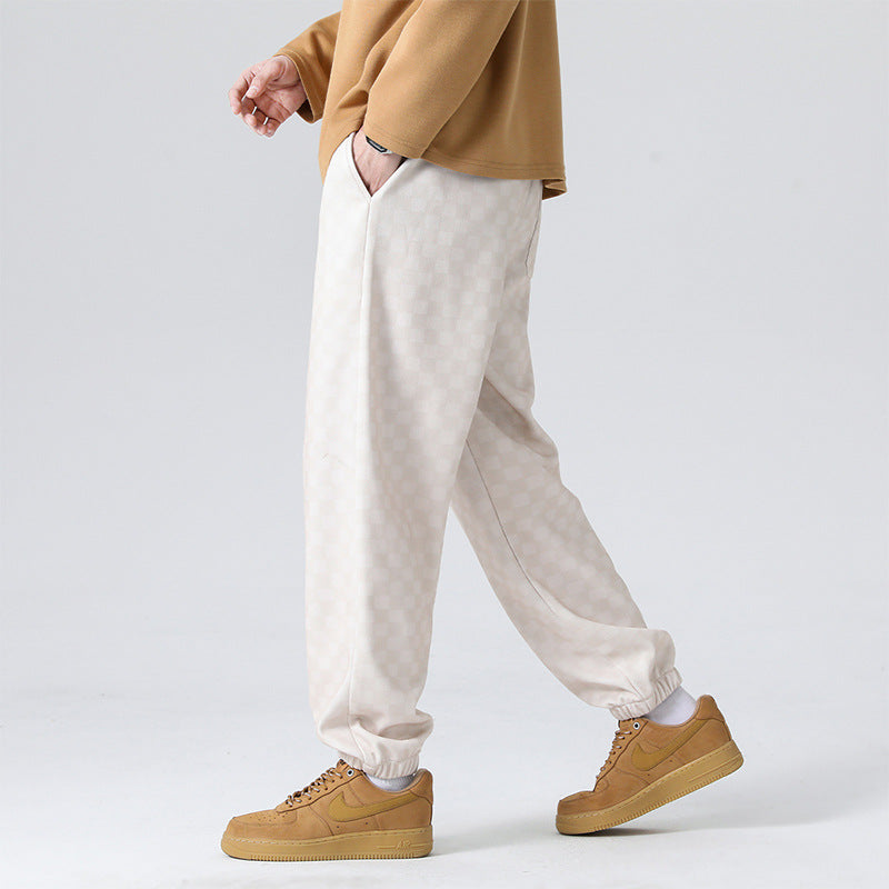 Tone-On-Tone Checked - Joggers CASA LARO MEN