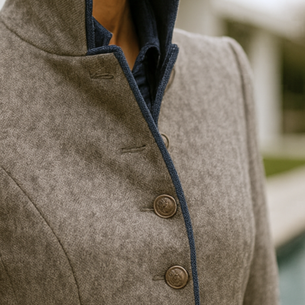 Valerie - Elegant High-Neck Cardigan CASA LARO WOMEN
