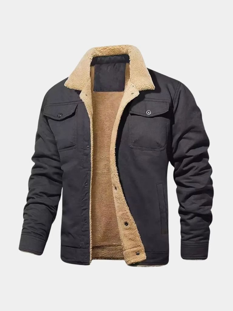Vintage Fleece Bomber Jacket - Casa  Laro CASA LARO