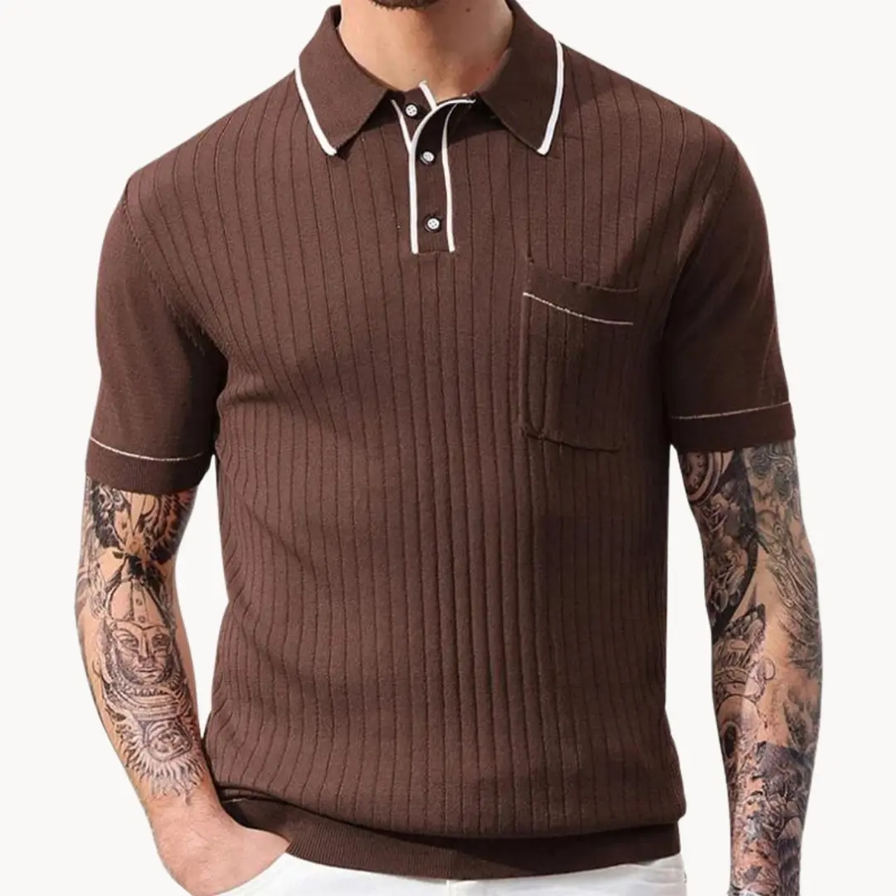 Vintage Ribbed Knit - Polo Shirt CASA LARO