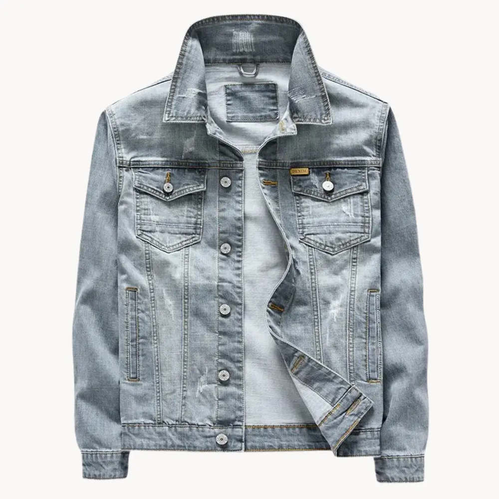 Vintage Washed Blue Denim - Jacket CASA LARO