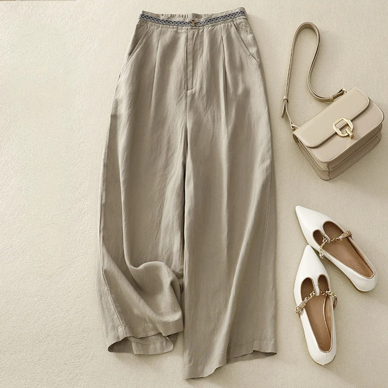 Wide-Leg Linen - Pants CASA LARO