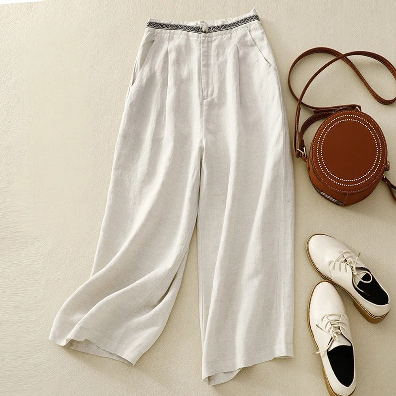 Wide-Leg Linen - Pants CASA LARO